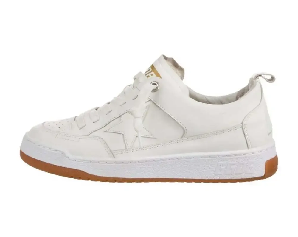 Golden Goose Yeah Low-Top White Leather Gum Sneakers - Picture 2 of 6